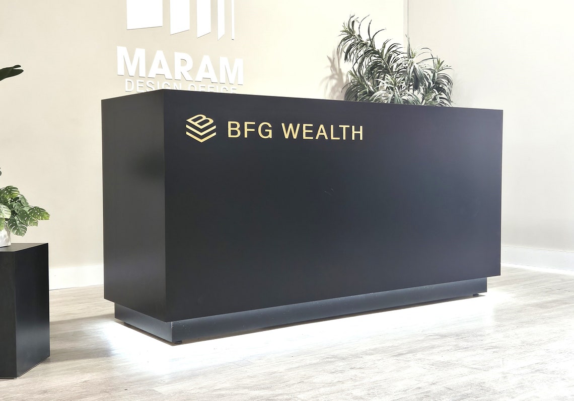 MARAM DESIGN OFFICE Agate Black Matte Reception Desk