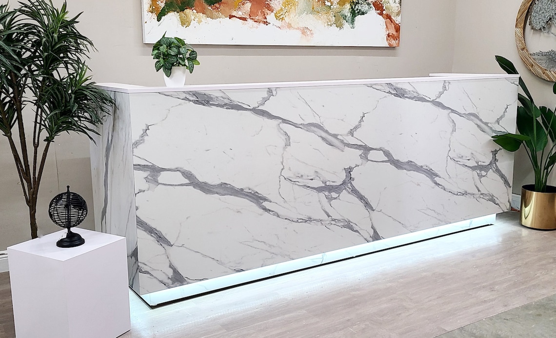 Agate Reception Desk (color marble laminate) - Image 2