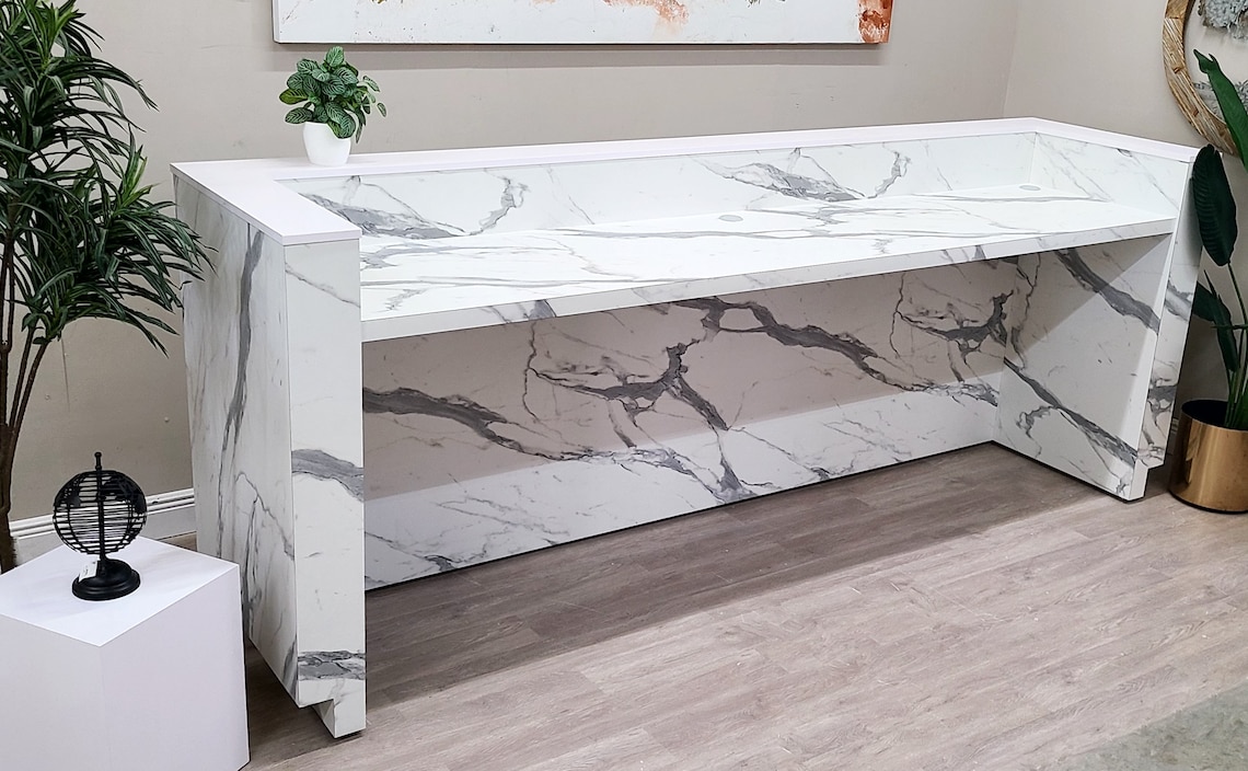 Agate Reception Desk (color marble laminate) - Image 3