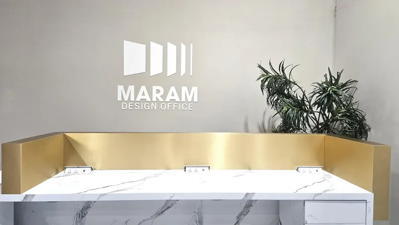 Nacre Reception Desk Gold - Image 4