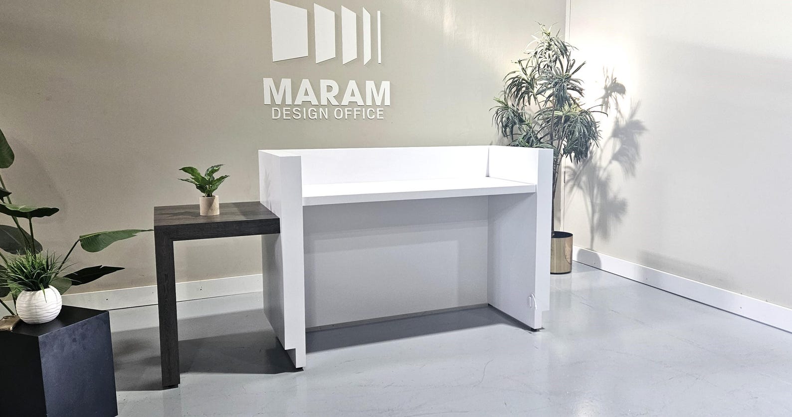Celestite Reception desk (Matte White + Tula Oak) - Image 6